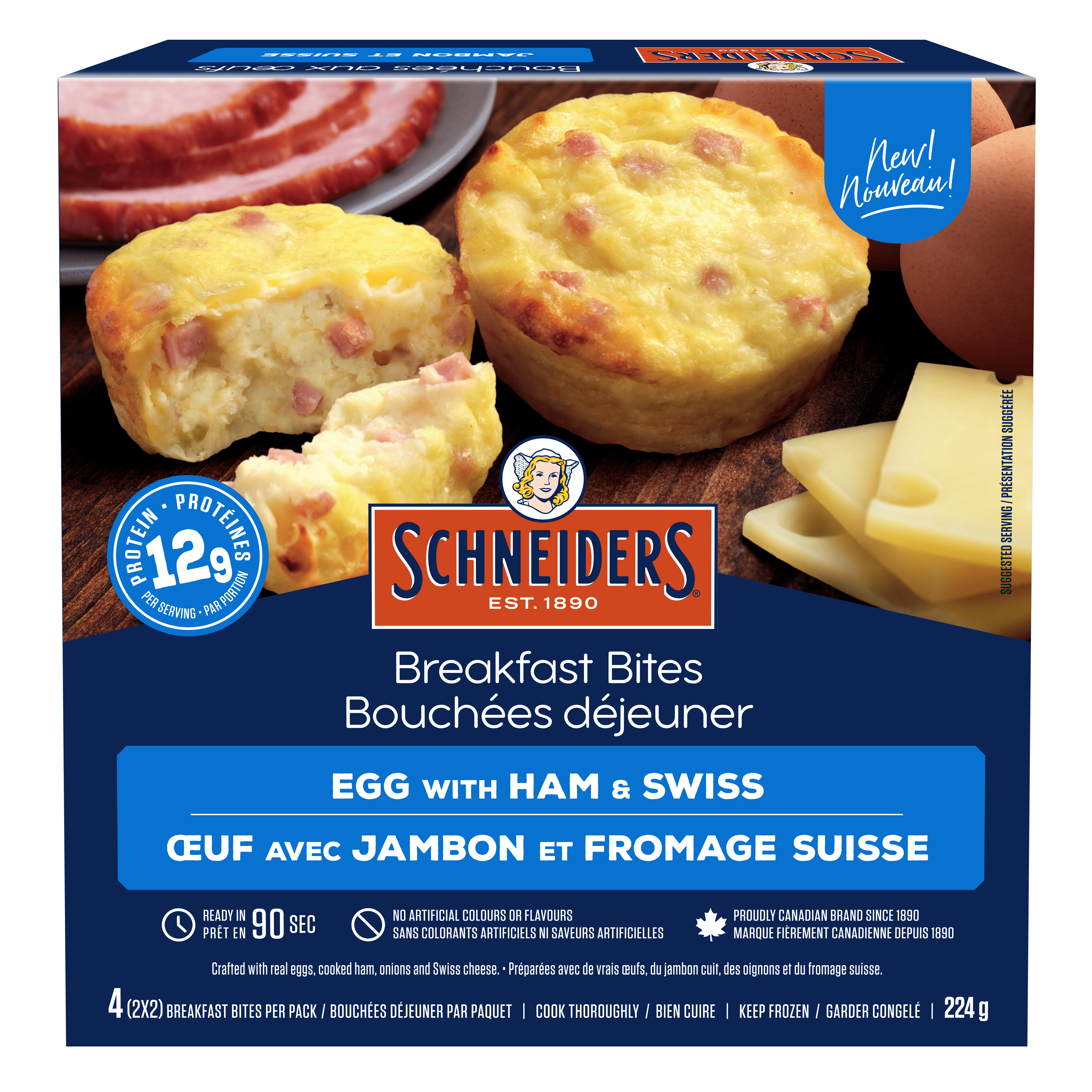 œufs jambon et fromage suisse