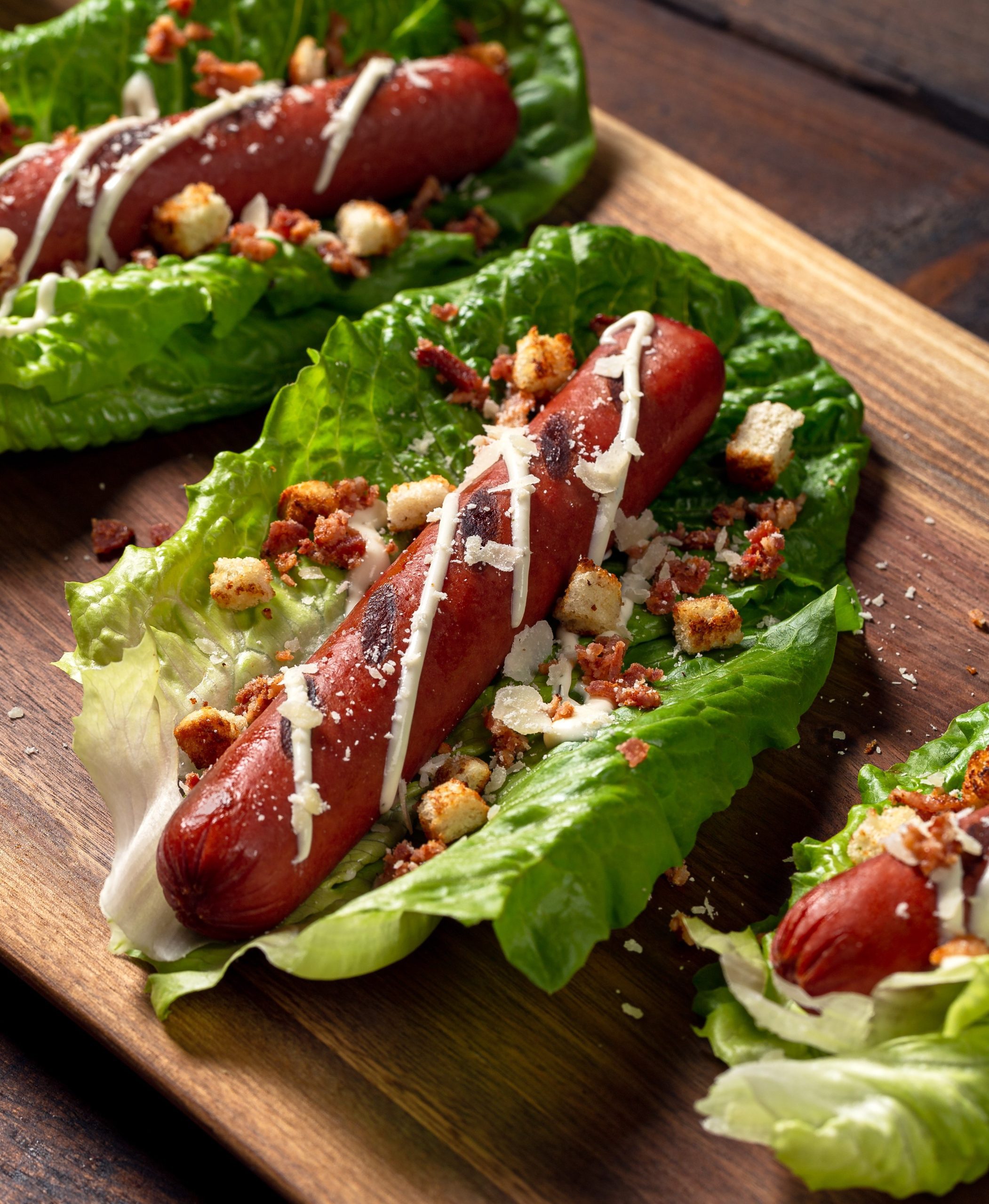 Caesar Dog Lettuce Wraps Schneiders