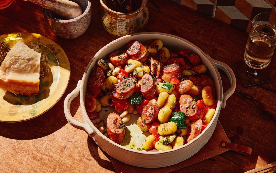 Cheddar Sausage and Pesto Gnocchi Schneiders