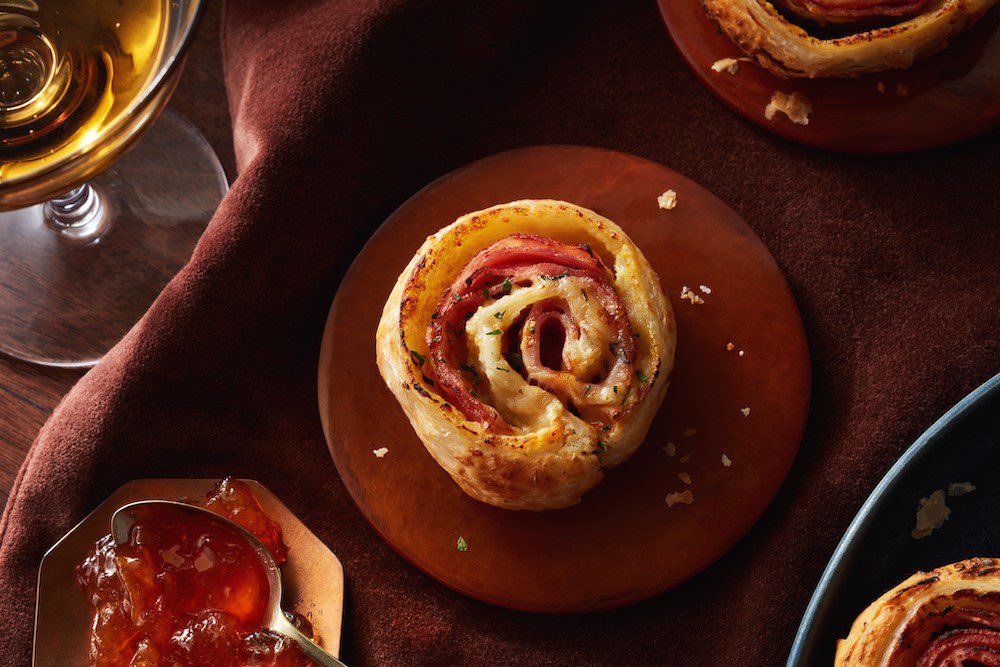 Crispy Ham & Cheese Pinwheels