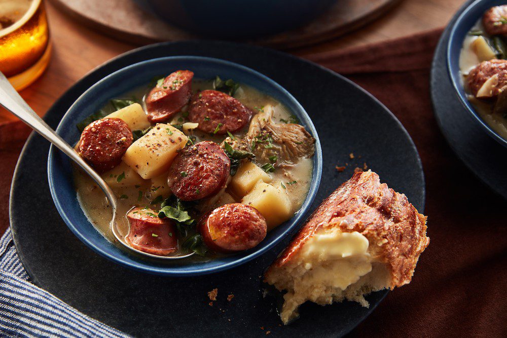 Cozy Sausage Ale Stew Schneiders