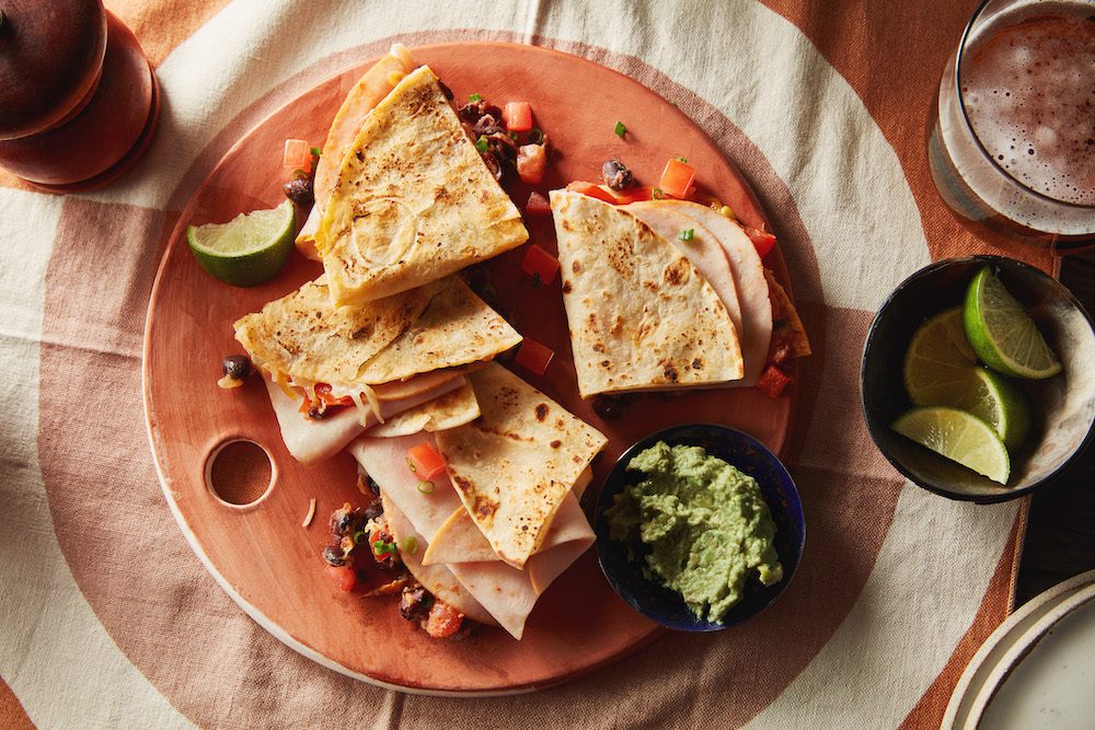 Air-fryer Turkey & Black Bean Quesadillas