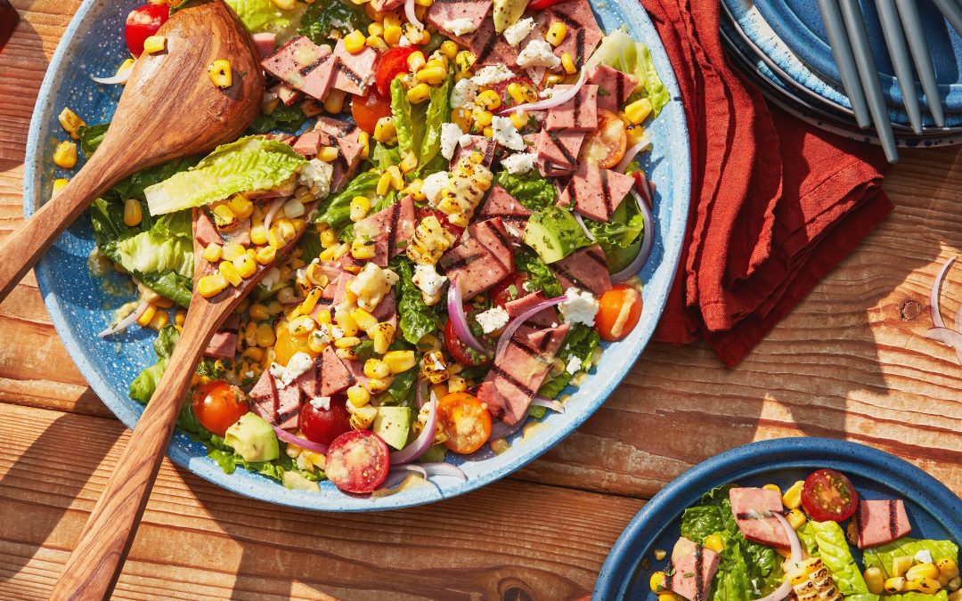 Grilled Corn and Bologna Salad