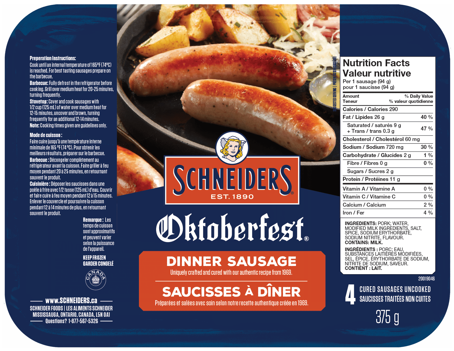 Oktoberfest Dinner Sausages