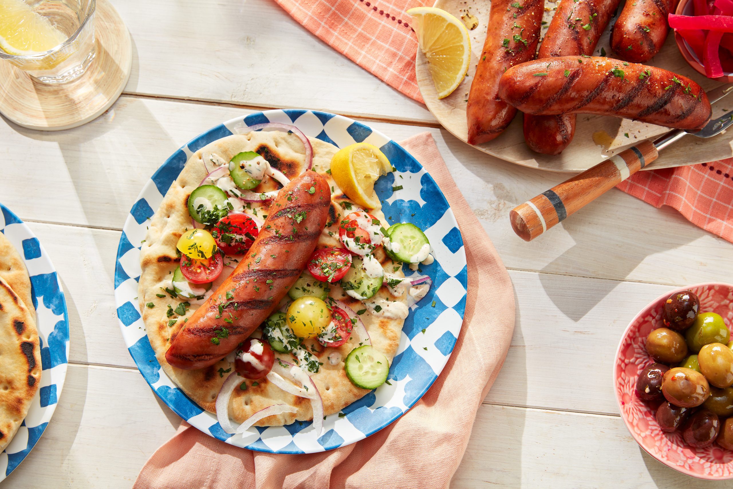 Grilled Pita Sausage Doner Schneiders