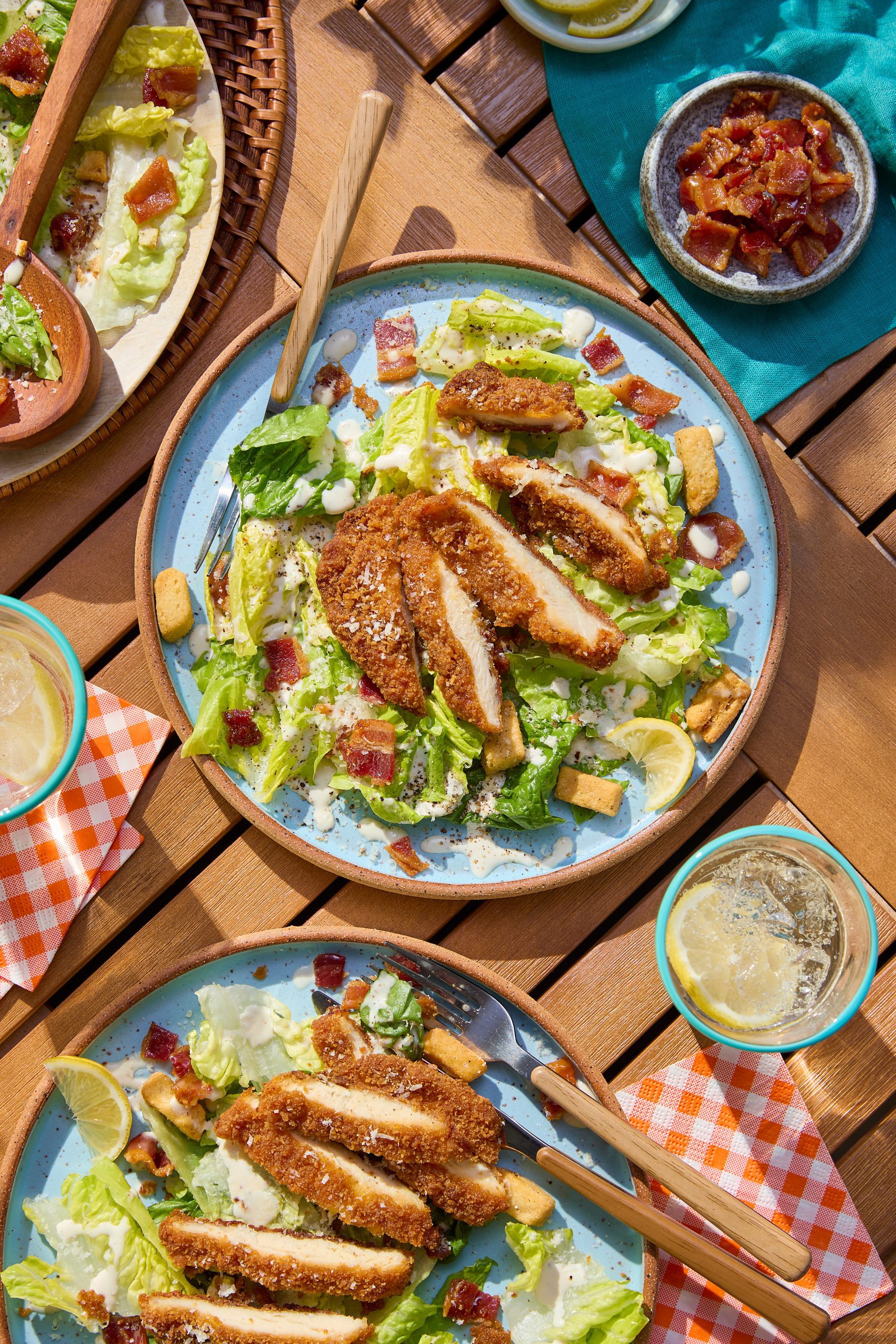 Crispy Schnitzel Caesar Salad