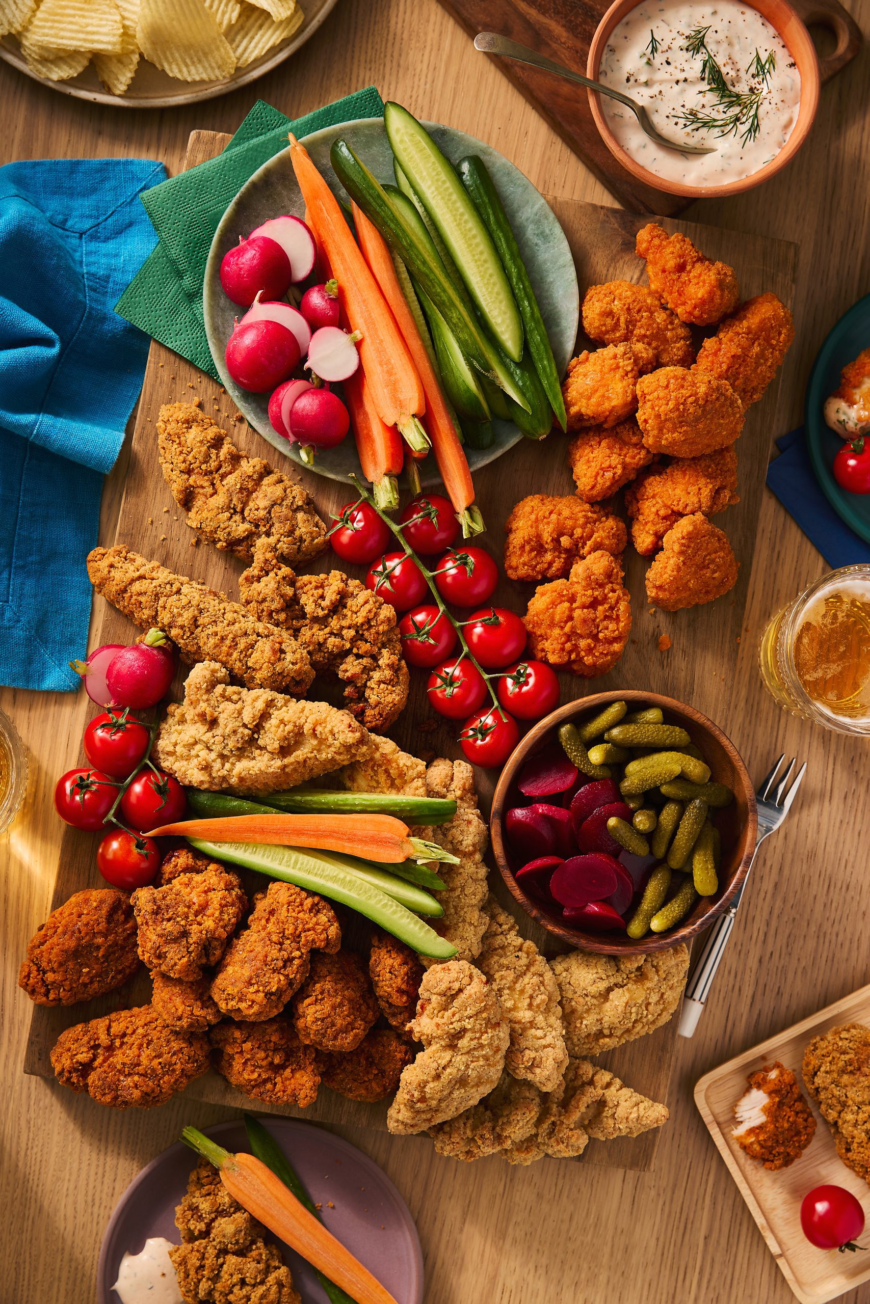 Chicken Tenders and Wing Sharing Platter with Chipotle-Dill Ranch